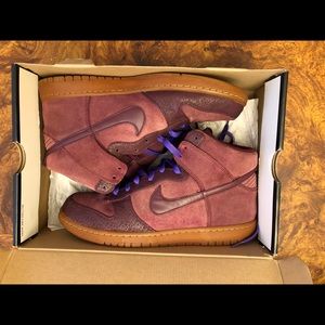 Nike Premium high Dunks red oxide safari purple